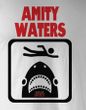 Jaws T-shirt Amity Waters Classic Adult White Tee Shirt