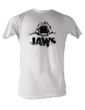 Jaws T-shirt Black Logo Classic Adult White Tee Shirt