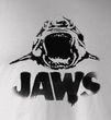 Jaws T-shirt Black Logo Classic Adult White Tee Shirt