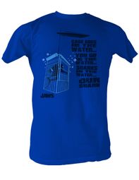 Jaws T-shirt Cage In The Water Adult Royal Tee Shirt Jaws T-shirt Cage In The Water Adult Royal Tee Shirt