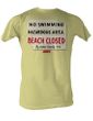 Jaws T-shirt Hazardous Classic Adult Yellow Tee Shirt