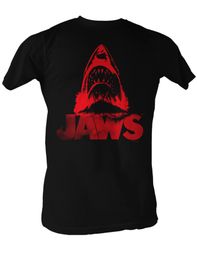 Jaws T-shirt Red Jaws Classic Adult Black Tee Shirt Jaws T-shirt Red Jaws Classic Adult Black Tee Shirt