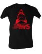 Jaws T-shirt Red Jaws Classic Adult Black Tee Shirt