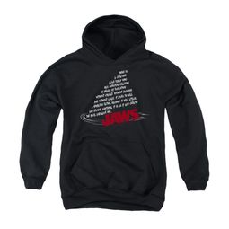 Jaws Youth Hoodie Dorsal Text Black Kids Hoody Jaws Youth Hoodie Dorsal Text Black Kids Hoody