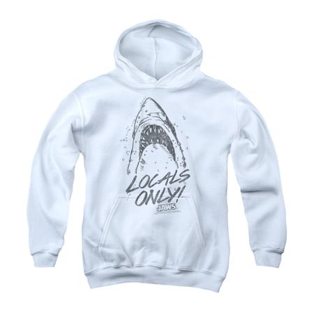 Jaws Youth Hoodie Locals Only White Kids Hoody