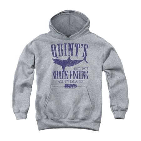 Jaws Youth Hoodie Quint's Athletic Heather Kids Hoody