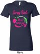 Jersey Girls Don't Pump Gas Ladies Longer Length Tee Shirt