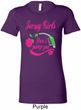 Jersey Girls Don't Pump Gas Ladies Longer Length Tee Shirt