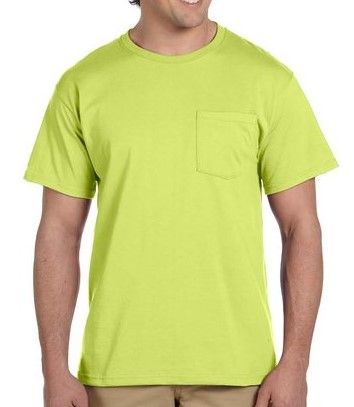Jerzees 29P Pocket T-shirt Heavyweight 50 50 Tee Shirt with Pocket