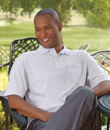 Jerzees Polo Shirt with Pocket Men's Jersey Knit Golf Sport Shirt