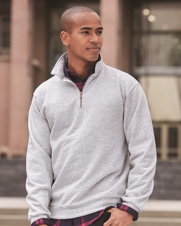 Jerzees 4528 Super Sweats Quarter Zip Cadet Collar Sweatshirt