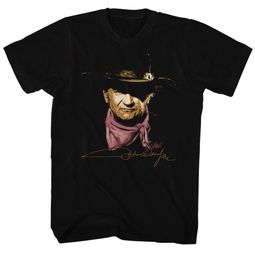 John Wayne Shirt Cowboy Stare Black T-Shirt