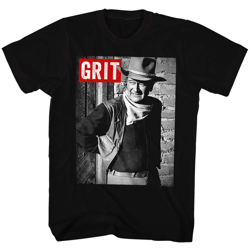 John Wayne Shirt GRIT Black TShirt John Wayne Shirts
