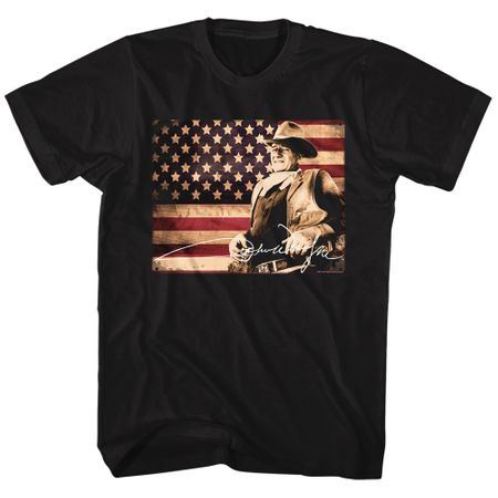 John Wayne Shirt Tin Sign Black T-Shirt