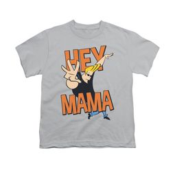 Johnny Bravo Shirt Kids Hey Mama Silver Youth Tee T-Shirt
