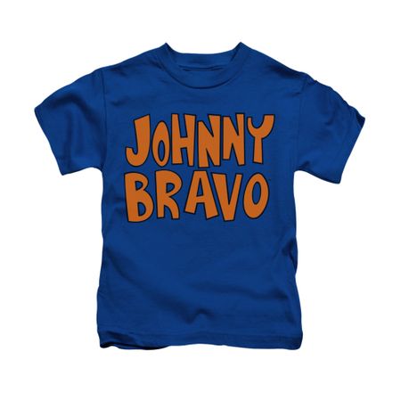 Johnny Bravo Shirt Kids Jb Logo Royal Blue Youth Tee T-Shirt
