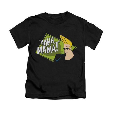 Johnny Bravo Shirt Kids Oohh Mama Black Youth Tee T-Shirt