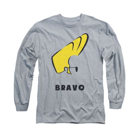 Johnny Bravo Shirt Long Sleeve Johnny Hair Athletic Heather Tee T-Shirt