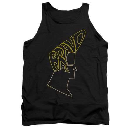 Johnny Bravo Tank Top Bravo Hair Black Tanktop