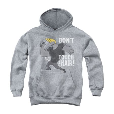 Johnny Bravo Youth Hoodie Hair Athletic Heather Kids Hoody