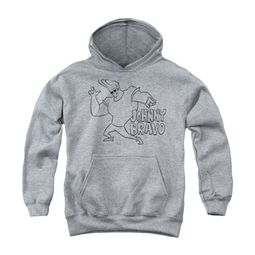 Johnny Bravo Youth Hoodie Imaginary Athletic Heather Kids Hoody
