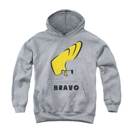 Johnny Bravo Youth Hoodie Imaginary Athletic Heather Kids Hoody