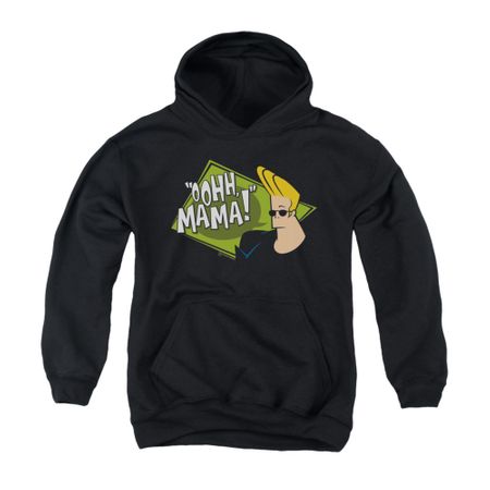 Johnny Bravo Youth Hoodie Oohh Mama Black Kids Hoody