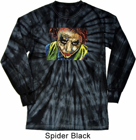 Joker Face Long Sleeve Tie Dye Shirt
