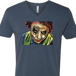 Joker Face Mens V-Neck Shirt