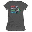 Clearance - Juniors Size CATWOMAN Here Kitty T-shirt - Charcoal Gray