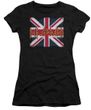 Juniors Size Def leppard UNION JACK T-shirt - Black