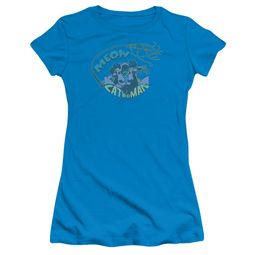 Clearance - Juniors Size MEOW CATWOMAN T-shirt - Turquoise Clearance - Juniors Size MEOW CATWOMAN T-shirt - Turquoise