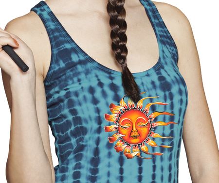 Juniors Size Yoga Racerback Tank - Sleeping Sun