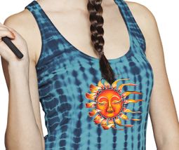 Juniors Size Yoga Racerback Tank - Sleeping Sun Juniors Size Yoga Racerback Tank - Sleeping Sun