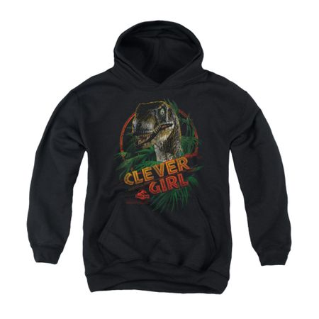 Jurassic Park Hoodie Sweatshirt Clever Girl Black Adult Hoody Sweat Shirt