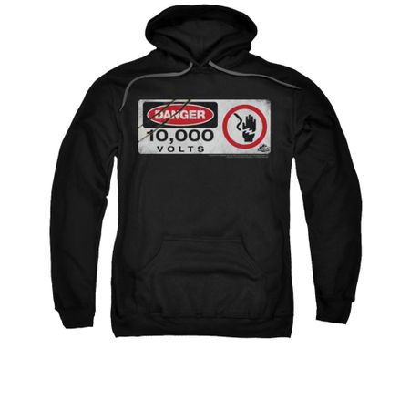 Jurassic Park Hoodie Sweatshirt Electric Fence Black Adult Hoody Sweat Shirt