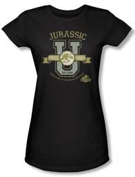 Jurassic Park Juniors T-shirt Movie Jurassic U Black Tee Shirt