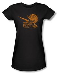 Jurassic Park Juniors T-shirt Movie Tri Dinosaur Mount Black Tee Shirt