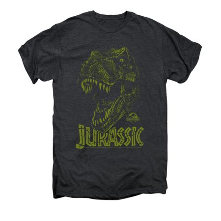 Jurassic Park Premium Shirt Rex Mount Adult Smoke Heather Tee T-Shirt