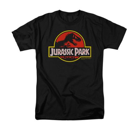 Jurassic Park Shirt Classic Logo Adult Black Tee T-Shirt