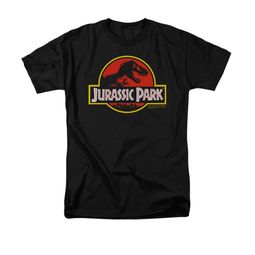 Jurassic Park Shirt Classic Logo Adult Black Tee T-Shirt Jurassic Park Shirt Classic Logo Adult Black Tee T-Shirt