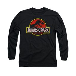 Jurassic Park Shirt Classic Logo Long Sleeve Black Tee T-Shirt Jurassic Park Shirt Classic Logo Long Sleeve Black Tee T-Shirt
