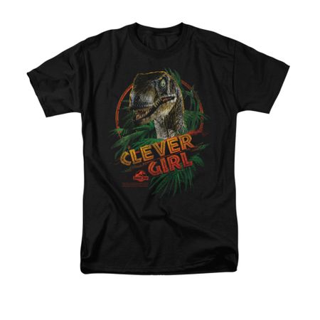 Jurassic Park Shirt Clever Girl Adult Black Tee T-Shirt