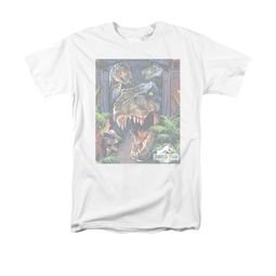 Jurassic Park Shirt Giant Door Adult White Tee T-Shirt