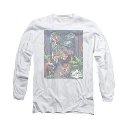 Jurassic Park Shirt Giant Door Long Sleeve White Tee T-Shirt