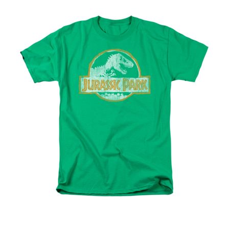 Jurassic Park Shirt Jp Orange Adult Kelly Green Tee T-Shirt
