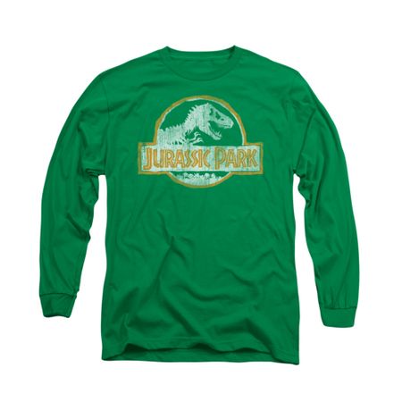 Jurassic Park Shirt Jp Orange Long Sleeve Kelly Green Tee T-Shirt