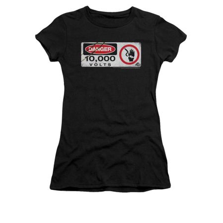 Jurassic Park Shirt Juniors Electric Fence Black Tee T-Shirt