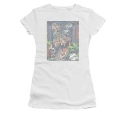 Jurassic Park Shirt Juniors Giant Door White Tee T-Shirt