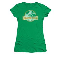 Jurassic Park Shirt Juniors Jp Orange Kelly Green Tee T-Shirt